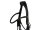 Hans Melzer Horse Equipment Aachen Double Bridle – round-stitched English noseband – Black/Silver – Patent