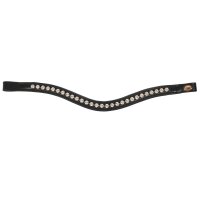 Browband Las Vegas black with big white stones