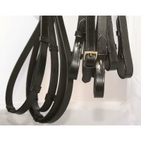 Double Bridle Reins Set black/brass FULL