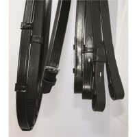 Double Bridle Reins Set black/silver XFULL